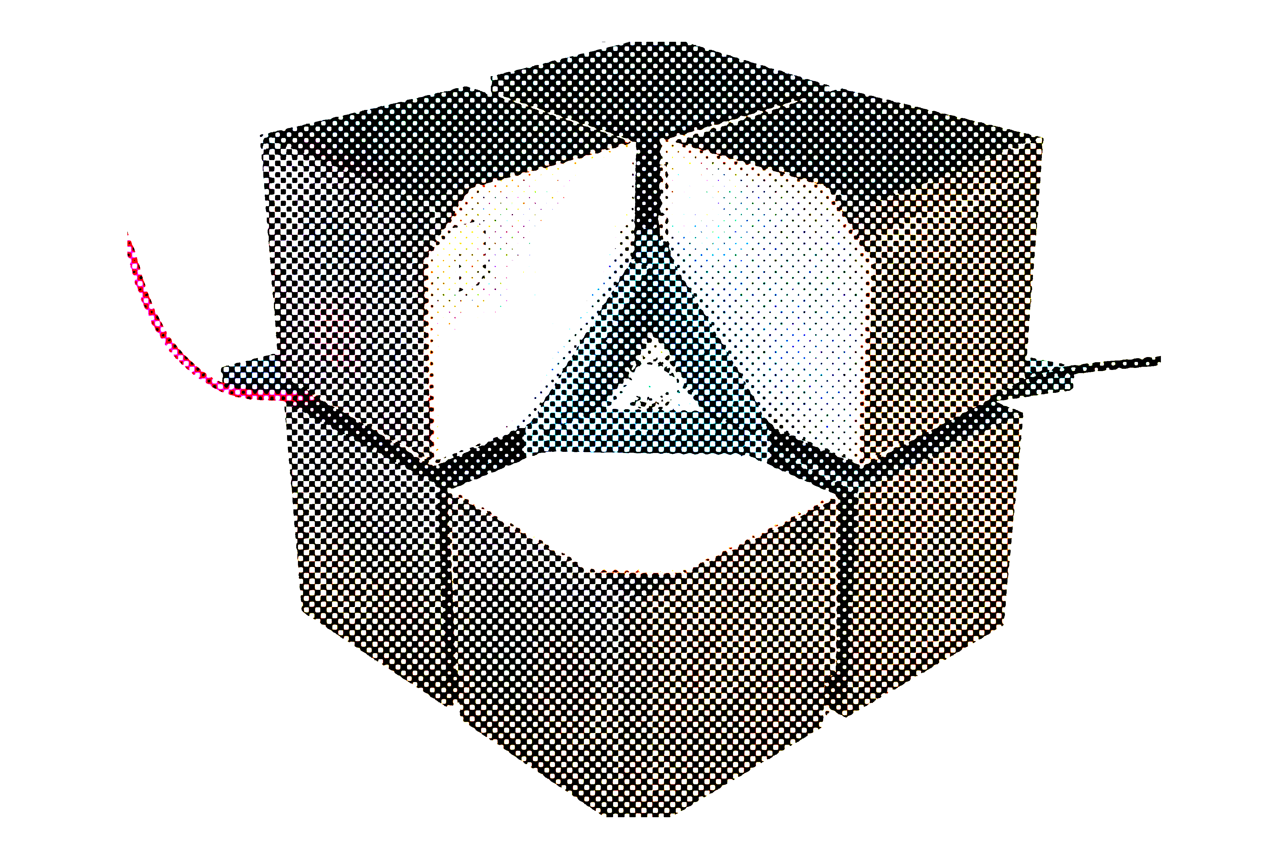 Halftone photograph of a multi-anvil assembly